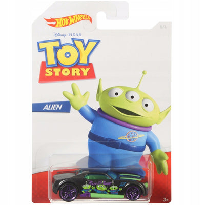 Zabawka HOT WHEELS TOY STORY CHARACTER CARS ALIEN OBCY 5/6 - kolekcjonerska premium zabawki Aseo dla dzieci