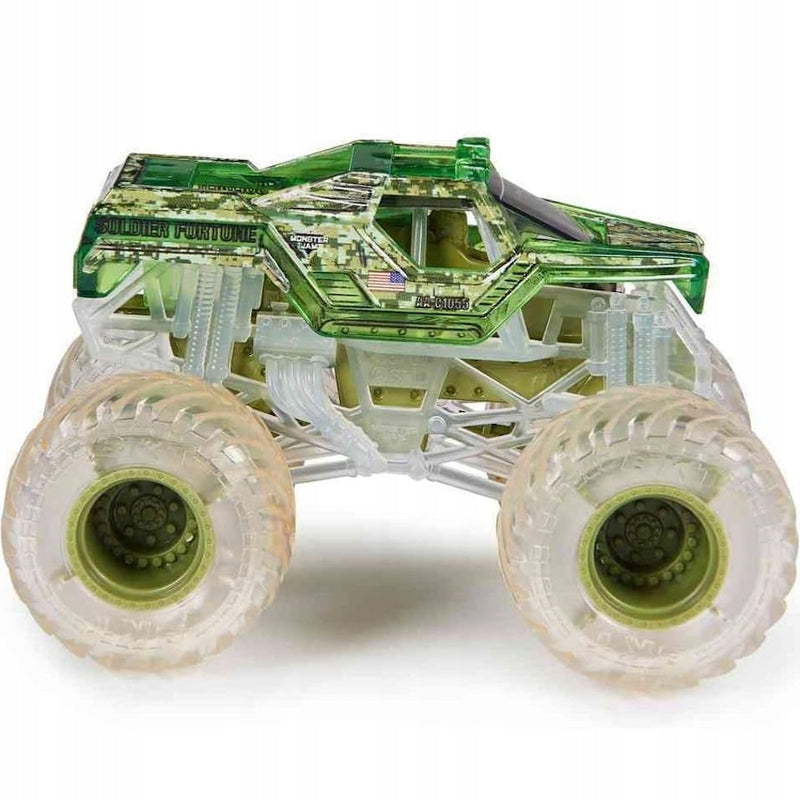MONSTER JAM TRUCK AUTO TERENOWE SPIN MAS - widok 3 opakowania szczegoly zabawka kolekcja