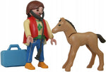 PLAYMOBIL FIGURKI 2-PAK WETERYNARZ I ŹRE - widok 2 opakowania szczegoly zabawka kolekcja