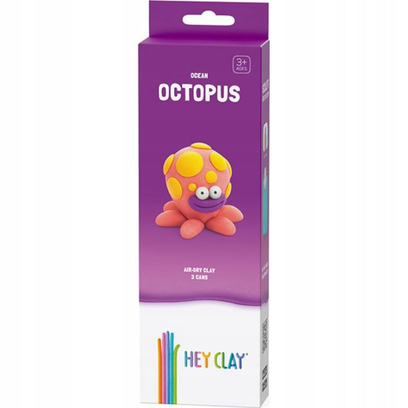 Zabawka HEY CLAY OCEAN OCTOPUS 3 TUBKI - kolekcjonerska premium zabawki Aseo dla dzieci