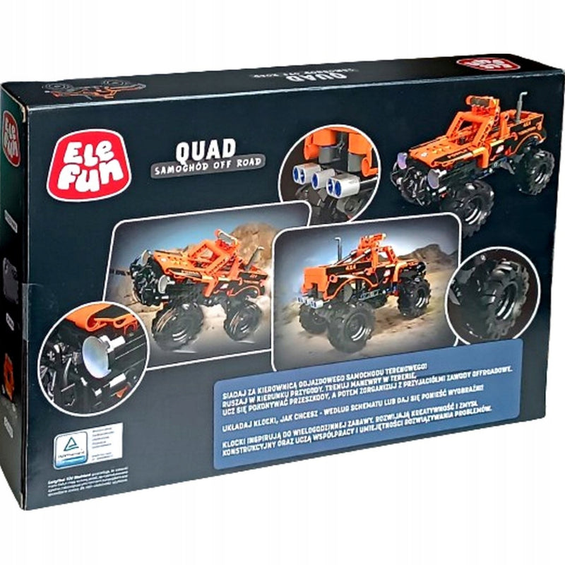 KLOCKI ELEFUN QUAD SAMOCHÓD OFF ROAD C09 - widok 2 opakowania szczegoly zabawka kolekcja