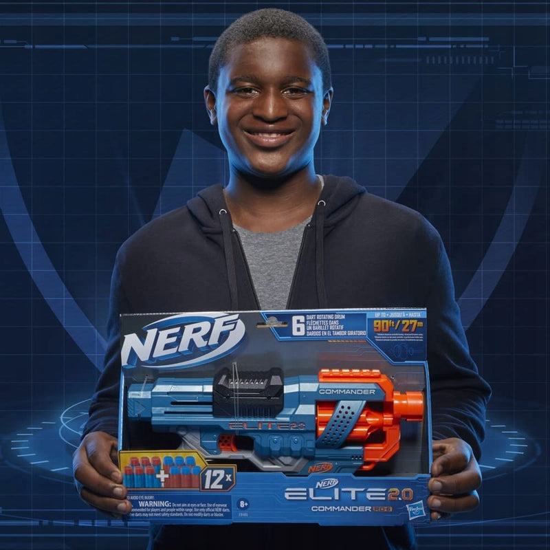 NERF ELITE 2.0 WYRZUTNIA COMMANDER RD-6  - widok 2 opakowania szczegoly zabawka kolekcja