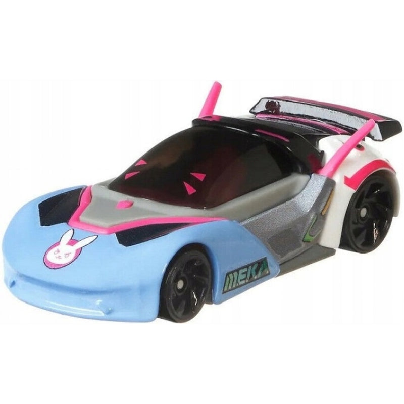 HOT WHEELS OVERWATCH CHARACTER CARS D.VA - widok 2 opakowania szczegoly zabawka kolekcja