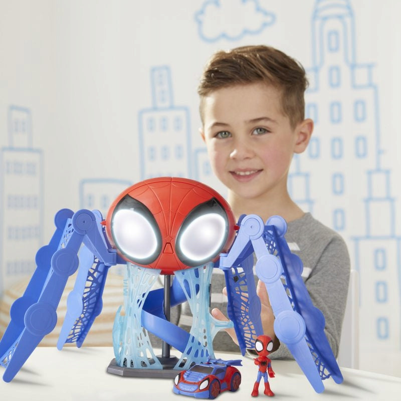 SPIDEY I SUPER KUMPLE BAZA Z FIGURKĄ WEB - widok 3 opakowania szczegoly zabawka kolekcja