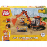 Zabawka KLOCKI ELEFUN CITY CONSTRUCTION KOPARKA 8824 - kolekcjonerska premium zabawki Aseo dla dzieci
