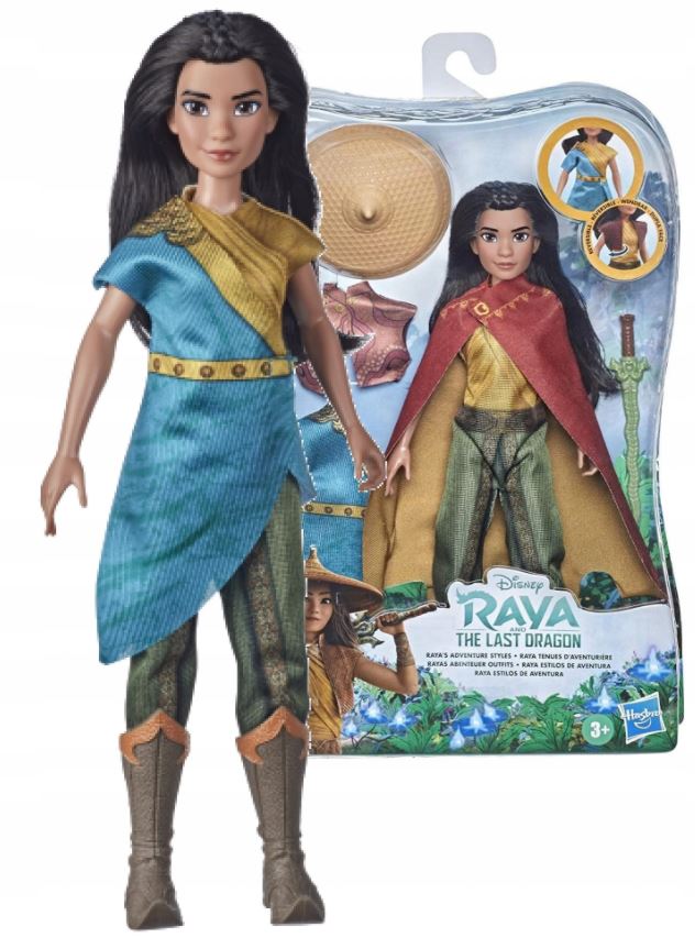 Zabawka KSIĘŻNICZKI DISNEY LALKA RAYA I AKCESORIA UBRANKA - kolekcjonerska premium zabawki Aseo dla dzieci