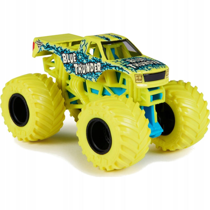 MONSTER JAM TRUCK AUTO TERENOWE SPIN MAS - widok 2 opakowania szczegoly zabawka kolekcja