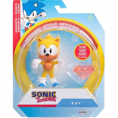 Zabawka SONIC THE HEDGEHOG CLASSIC RAY 10cm + SZMARAGD - kolekcjonerska premium zabawki Aseo dla dzieci