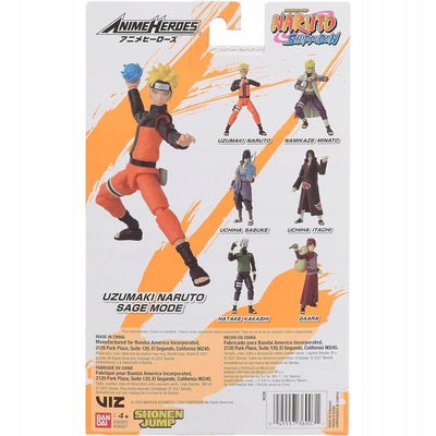 NARUTO SHIPPUDEN ANIME HEROES RUCHOMA  U - widok 2 Bandai opakowanie szczegoly collectible