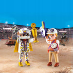 PLAYMOBIL FIGURKI 2-PAK KASKADER + FAN 7 - widok 2 opakowania szczegoly zabawka kolekcja