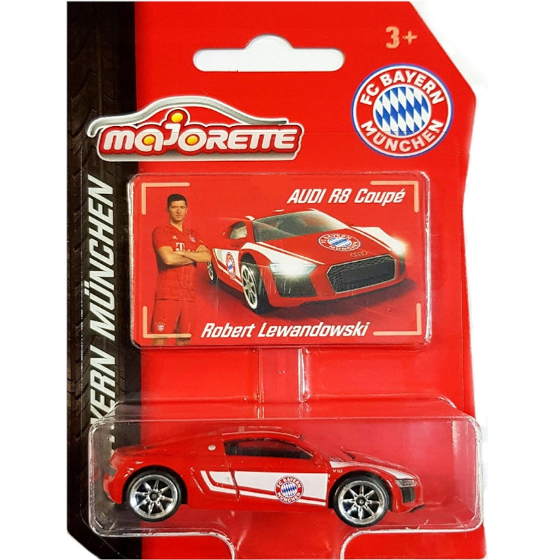 MAJORETTE FC BAYERN AUDI R8 COUPE RL9 LE - widok 5 opakowania szczegoly zabawka kolekcja