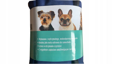 MATA PODRÓZNA DLA PSA DO SAMOCHODU 84x65 - widok 2 opakowania szczegoly zabawka kolekcja