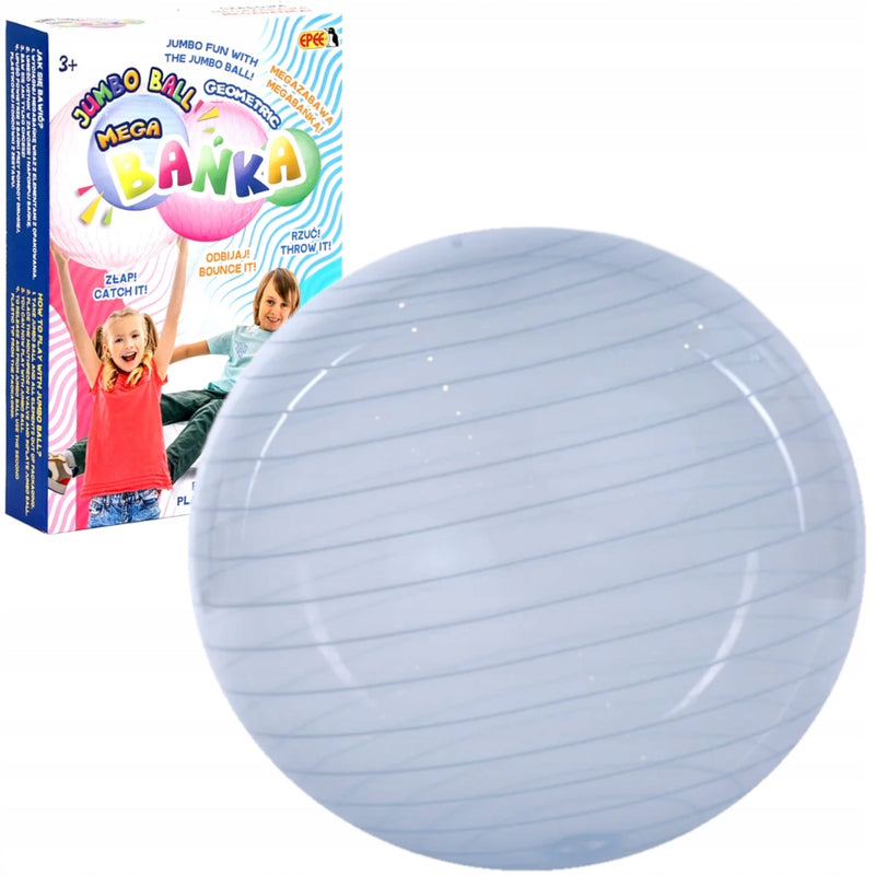 Zabawka MEGA BAŃKA GEOMETRIC JUMBO BALL NIEBIESKA 80cm - kolekcjonerska premium zabawki Aseo dla dzieci