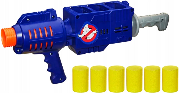 GHOSTBUSTERS GHOSTPOPPER PISTOLET NA PIA - widok 2 opakowania szczegoly zabawka kolekcja