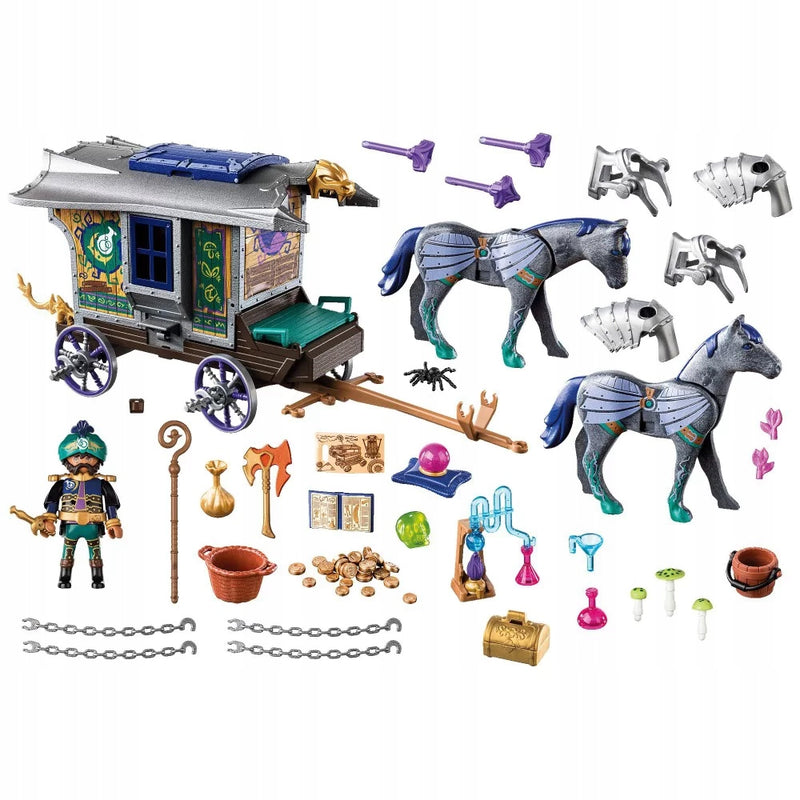 PLAYMOBIL NOVELMORE VIOLET VALE WÓZ KUPI - widok 2 opakowania szczegoly zabawka kolekcja