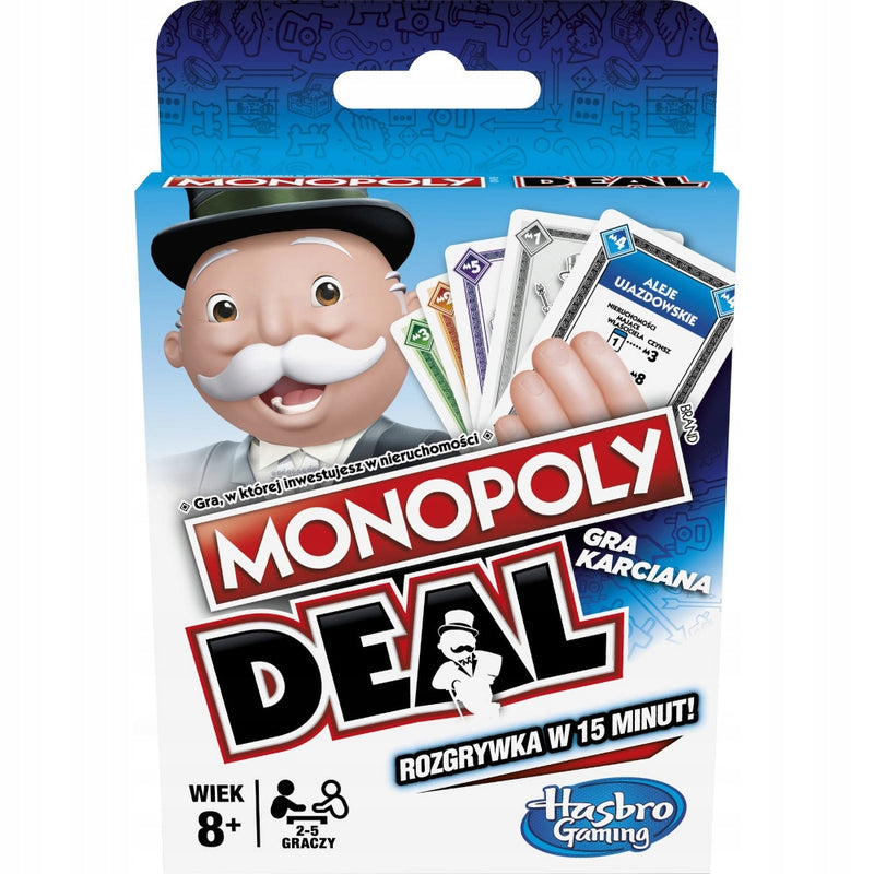 Zabawka GRA KARCIANA MONOPOLY DEAL HASBRO GRA LOGICZNA ROD - kolekcjonerska premium zabawki Aseo dla dzieci