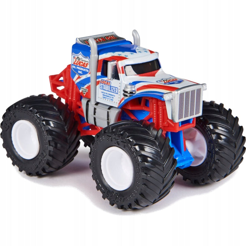 MONSTER JAM TRUCK AUTO TERENOWE SPIN MAS - widok 2 opakowania szczegoly zabawka kolekcja