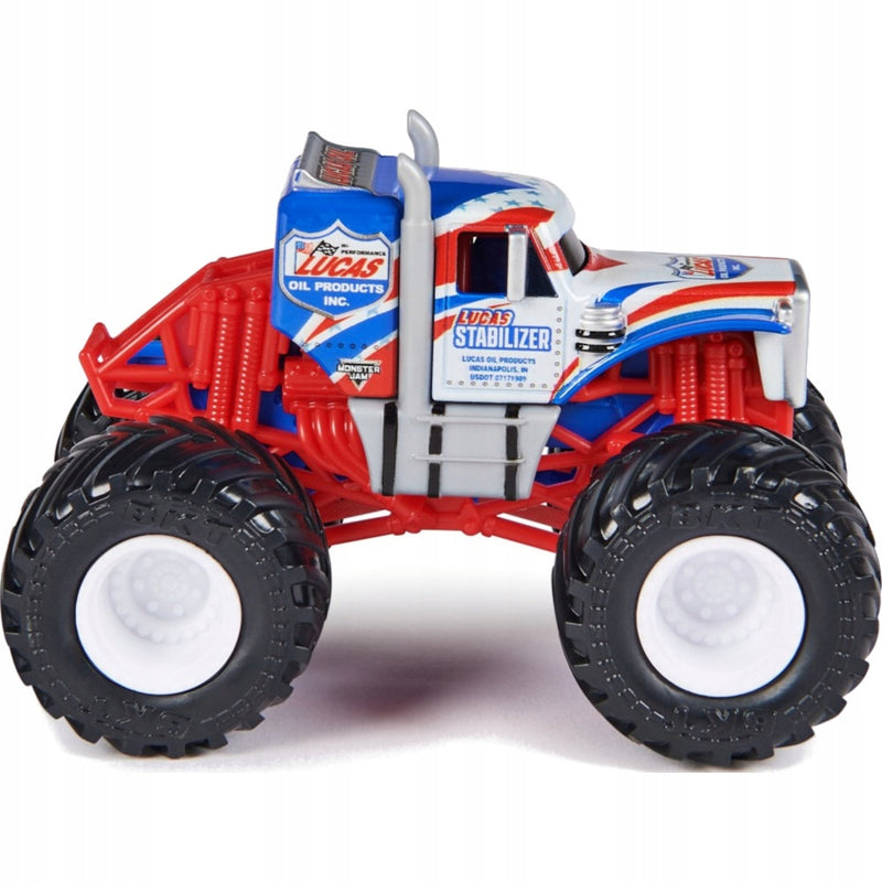 MONSTER JAM TRUCK AUTO TERENOWE SPIN MAS - widok 3 opakowania szczegoly zabawka kolekcja