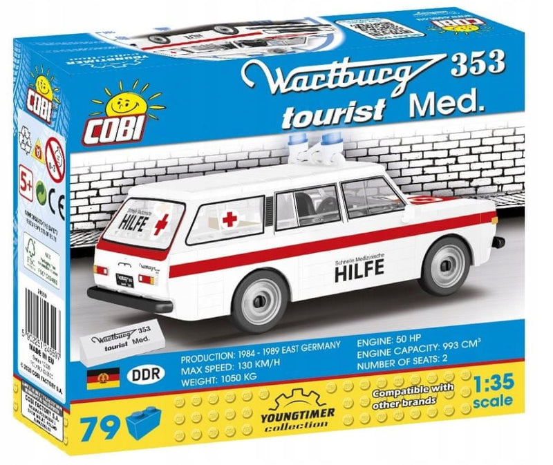 COBI COLLECTION WARTBURG 353 TOURIST MED - widok 2 opakowania szczegoly zabawka kolekcja