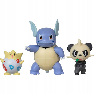 POKEMON ORYGINALNE FIGURKI ZESTAW 3-PAK  - widok 2 opakowania szczegoly zabawka kolekcja