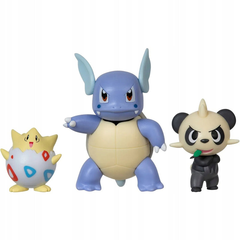 POKEMON ORYGINALNE FIGURKI ZESTAW 3-PAK  - widok 2 opakowania szczegoly zabawka kolekcja
