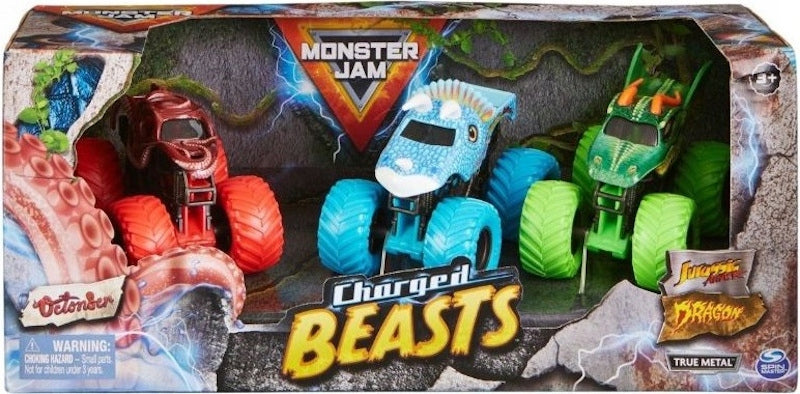 MONSTER JAM TRUCK OCTON8ER JURASSIC ATTA - widok 2 opakowania szczegoly zabawka kolekcja