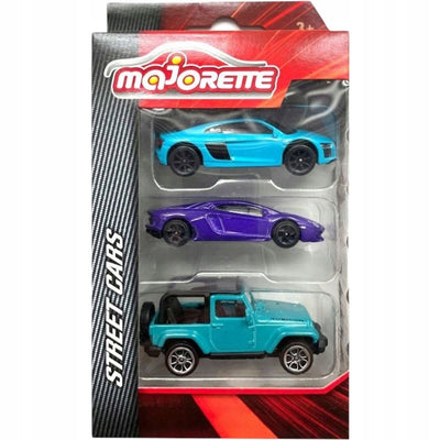 MAJORETTE ZESTAW 3-PAK AUDI LAMBORGHINI  - widok 2 opakowania szczegoly zabawka kolekcja