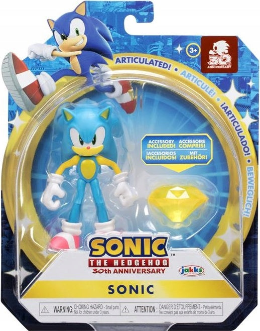 Zabawka SONIC THE HEDGEHOG SEGA  SHINY SONIC 10cm - kolekcjonerska premium zabawki Aseo dla dzieci