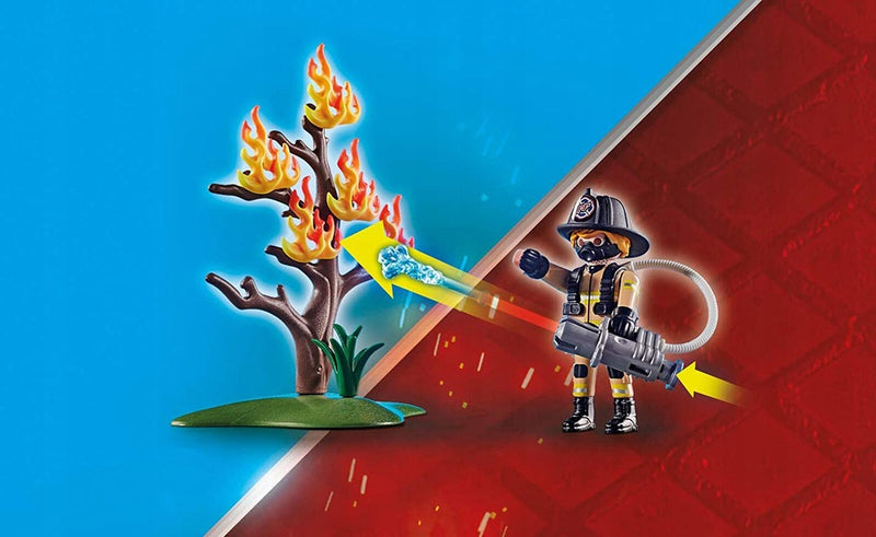 PLAYMOBIL RESCUE ACTION LEŚNY ZESPÓŁ POŻ - widok 4 opakowania szczegoly zabawka kolekcja