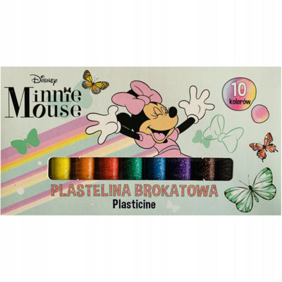 Zabawka PLASTELINA BROKATOWA ZESTAW 10 SZTUK MYSZKA MINNIE - kolekcjonerska premium zabawki Aseo dla dzieci