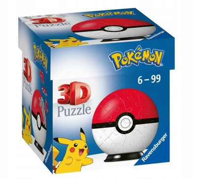 Zabawka POKEMON PUZZLE 3D KULA POKE BALL RAVENSBURGER - kolekcjonerska premium zabawki Aseo dla dzieci