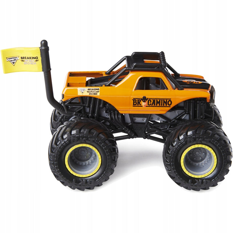 MONSTER JAM TRUCK AUTO TERENOWE 1-PAK BR - widok 3 opakowania szczegoly zabawka kolekcja