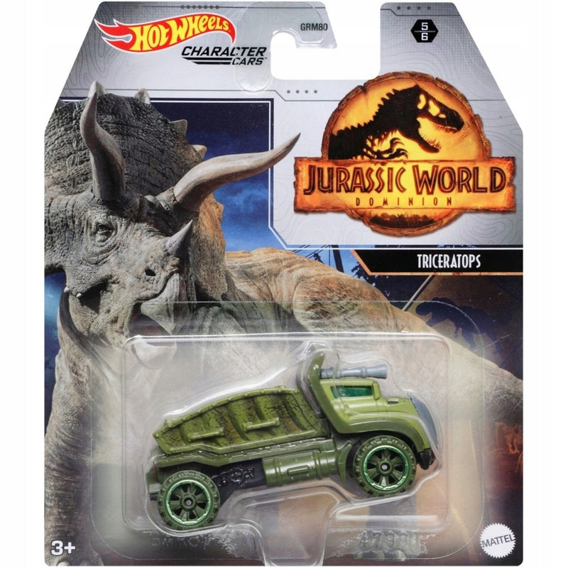 Zabawka HOT WHEELS JURASSIC WORLD DOMINION CHARACTER CARS  - kolekcjonerska premium zabawki Aseo dla dzieci