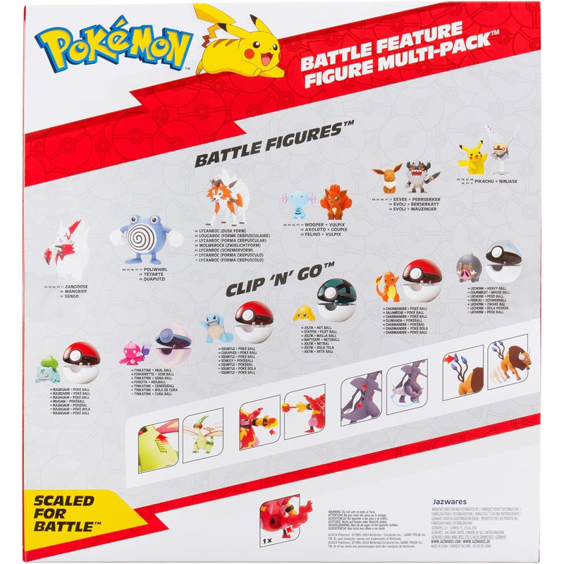 POKEMON BATTLE FEATURE FIGURE MULTI-PACK - widok 3 opakowania Jazwares szczegoly kolekcja