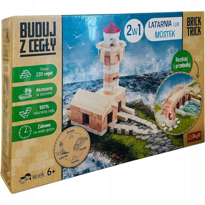 Zabawka BRICK TRICK 2W1 LATARNIA LUB MOSTEK BUDUJ Z CEGŁY  - kolekcjonerska premium zabawki Aseo dla dzieci