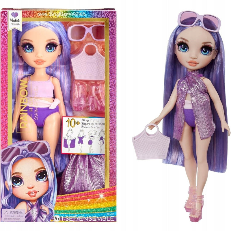 Zabawka RAINBOW HIGH SWIM & STYLE LALKA VIOLET WILLOW - kolekcjonerska premium zabawki Aseo dla dzieci