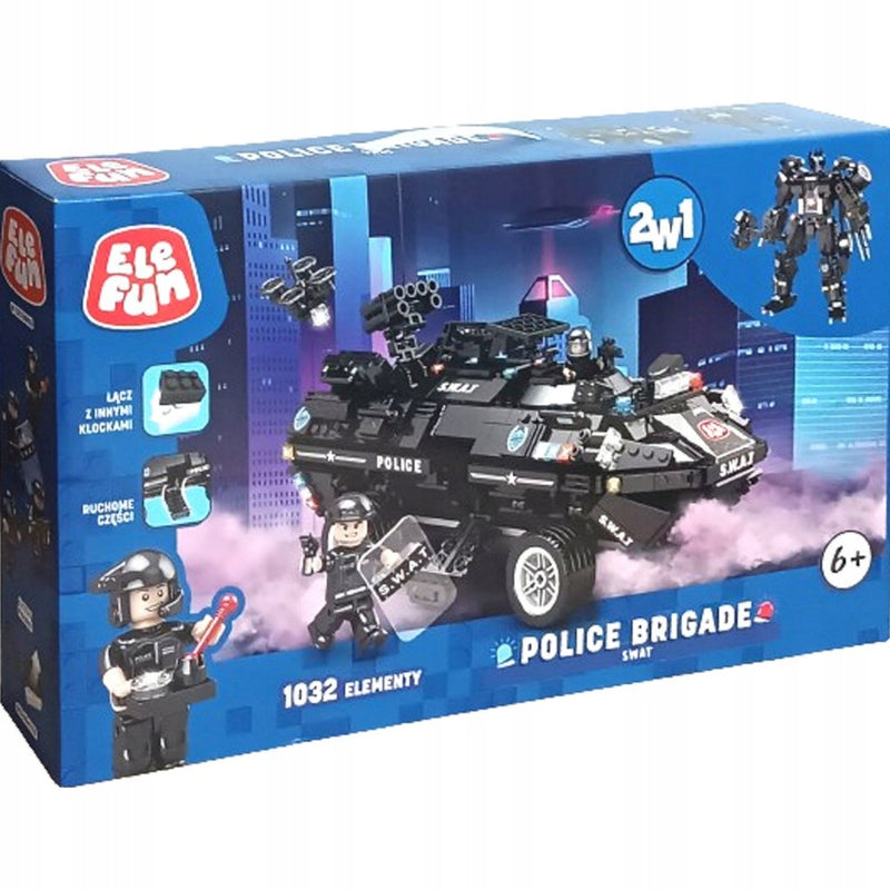 Zabawka KLOCKI ELEFUN POLICE BRIGADE SWAT C0551A - kolekcjonerska premium zabawki Aseo dla dzieci