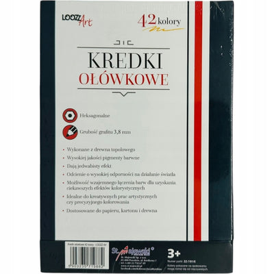 KREDKI OŁÓWKOWE ARTYSTYCZNE PROFESJONALN - widok 2 opakowania szczegoly zabawka kolekcja
