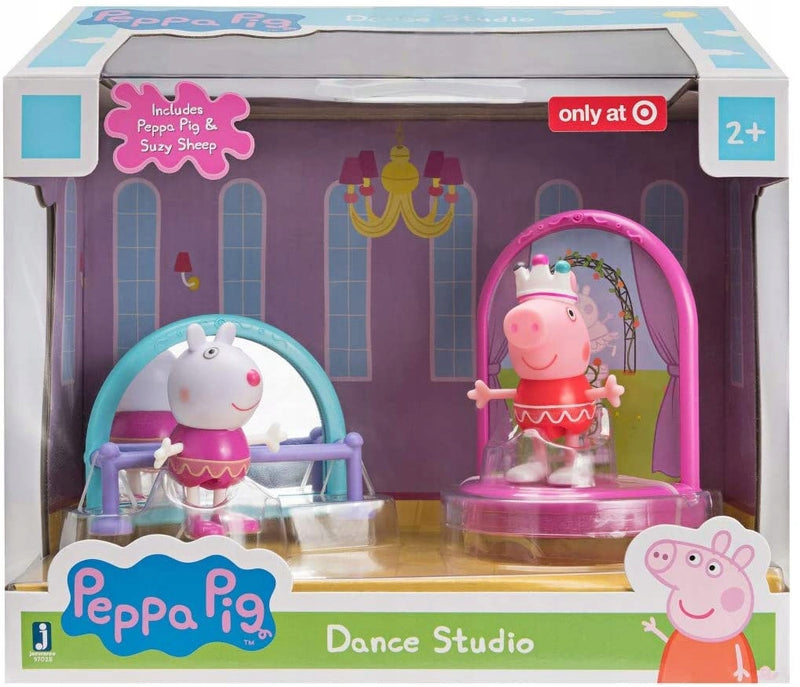 Zabawka ŚWINKA PEPPA I OWCA SUZY ZESTAW STUDIO TAŃCA - kolekcjonerska premium zabawki Aseo dla dzieci