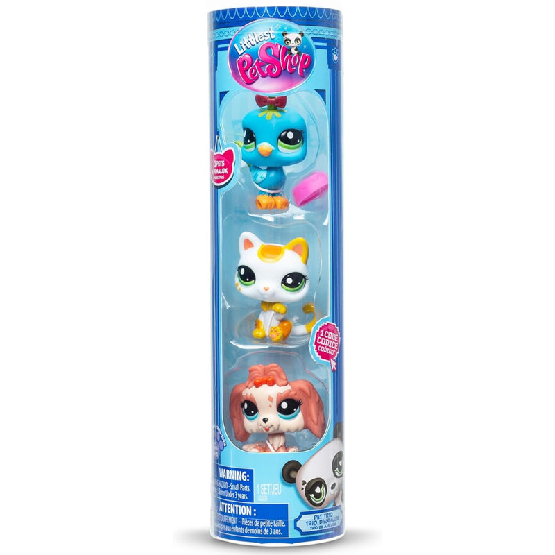 LITTLEST PET SHOP LPS SERIA 1 PET TRIO Z - widok 4 TM Toys opakowanie szczegoly collectible