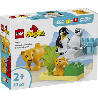 LEGO Duplo Zestaw Klocków Rodziny Dzikich Zwierząt: Pingwiny i Lwy 10442