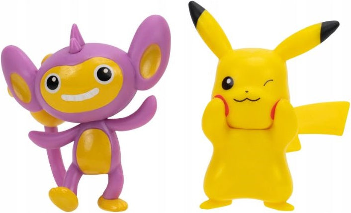 POKEMON FIGURKI ZESTAW 2-PAK AIPOM + PIK - widok 2 opakowania szczegoly zabawka kolekcja