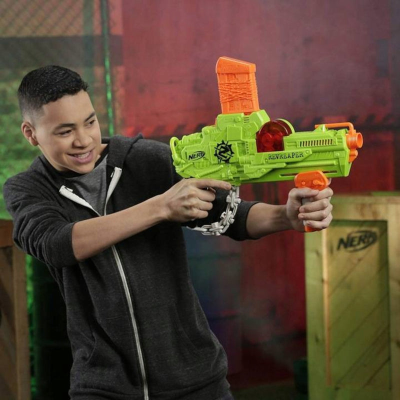 KARABIN PISTOLET NERF ZOMBIE STRIKE REVR - widok 3 opakowania szczegoly zabawka kolekcja