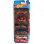 HOT WHEELS 5-PAK ZESTAW MATTEL ACTION HF - widok 2 opakowania szczegoly zabawka kolekcja