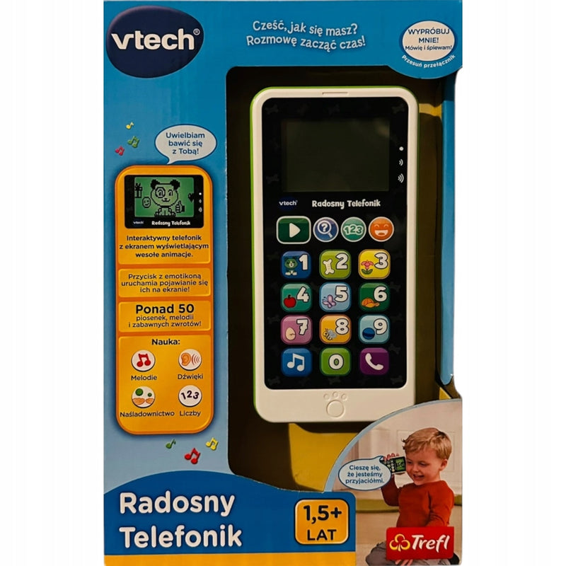 Zabawka VTECH RADOSNY TELEFONIK  INTERAKTYWNA DLA DZIECI T - kolekcjonerska premium zabawki Aseo dla dzieci