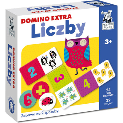 Zabawka DOMINO EXTRA LICZBY GRA EDUKACYJNA DLA DZIECI RODZ - kolekcjonerska premium zabawki Aseo dla dzieci