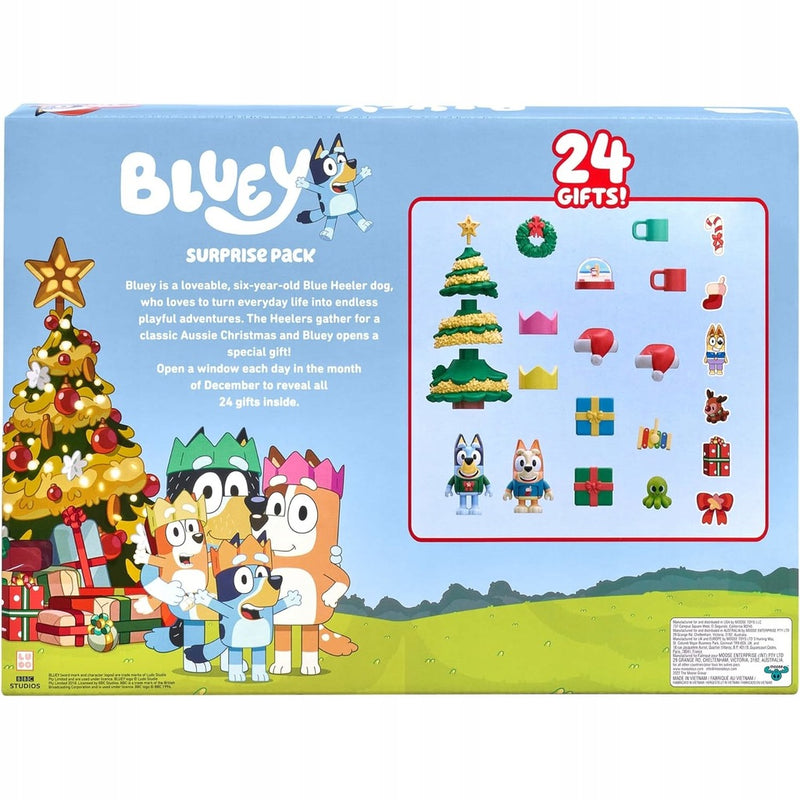 BLUEY KALENDARZ ADWENTOWY MOOSE TOYS BIN - widok 5 opakowania szczegoly zabawka kolekcja